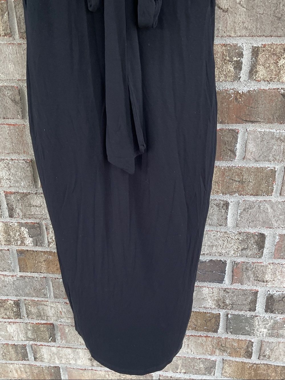 Take 50% OFF- ASOS Classic Black Tie-Front Midi Dress, Size-10 - Picture 5 of 10